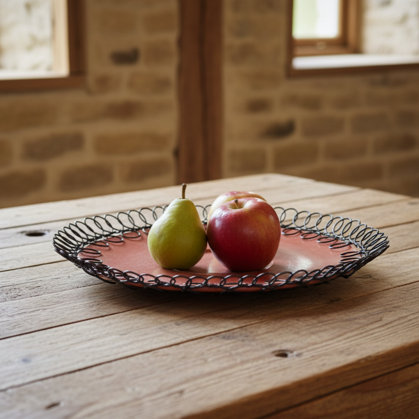 Talíř červený odrátovaný