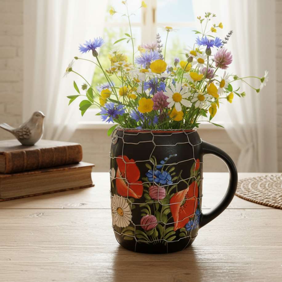 Odrátovaný keramický hrnek