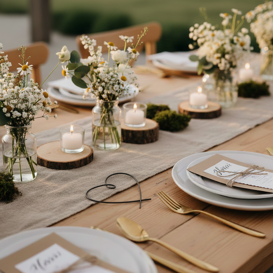 Přízdoba svatebního stolu