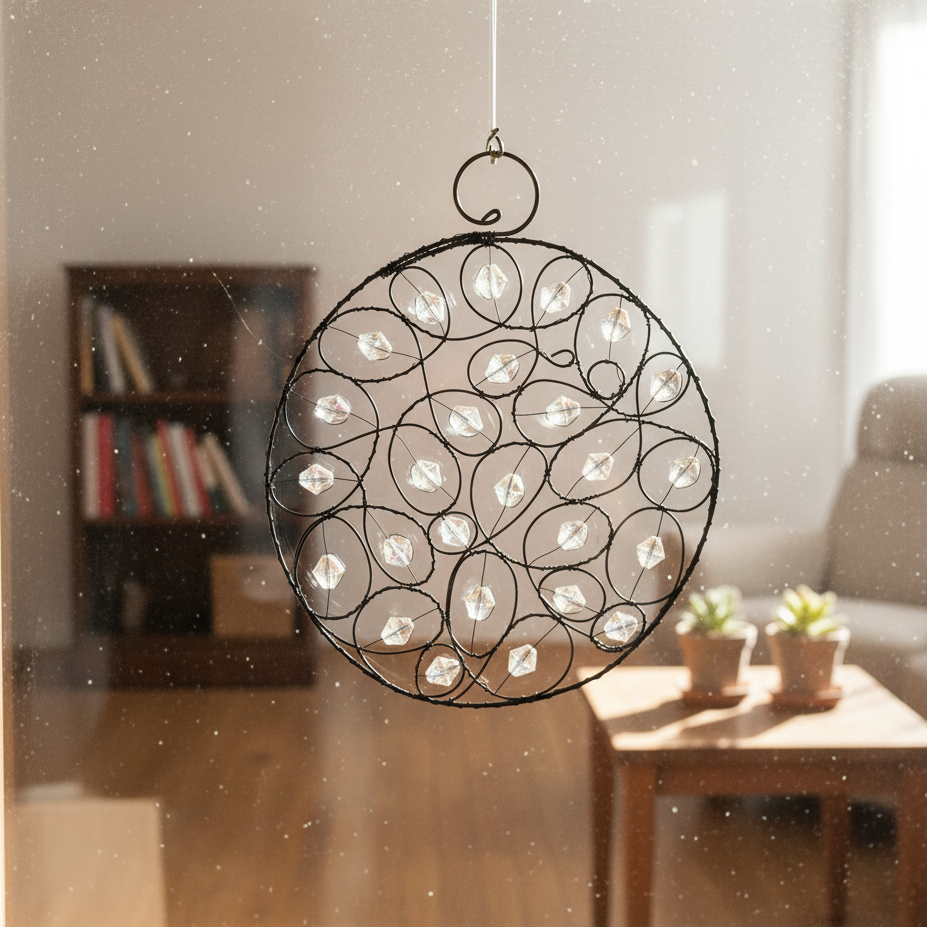 Kolečko z drátu k zavěšení